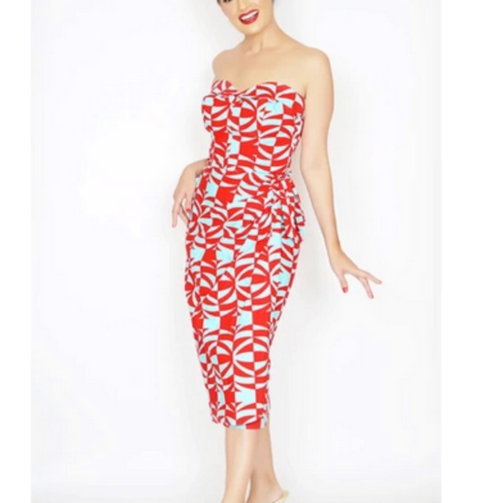 Bernie Dexter Sarong Tiki Oasis Pin Up Dress